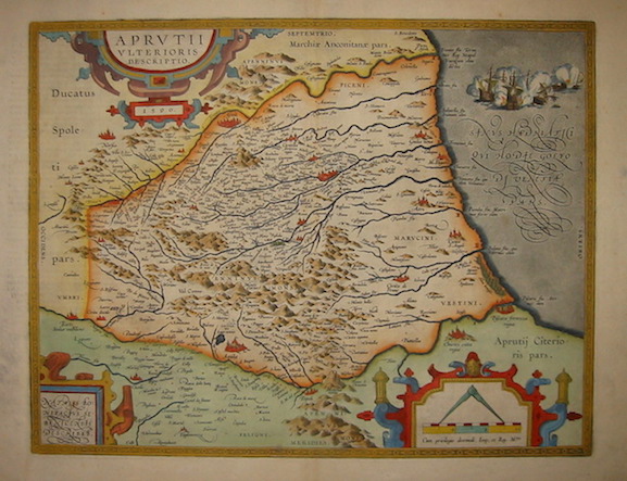 Ortelius Abraham (1528-1598) Aprutii ulterioris descriptio 1602 Anversa 